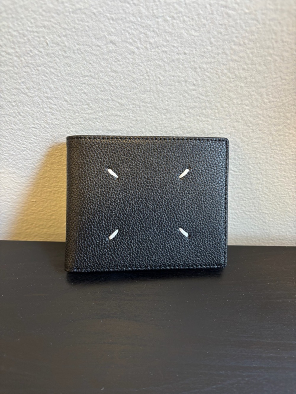 Maison Marigiela black bifold wallet leather